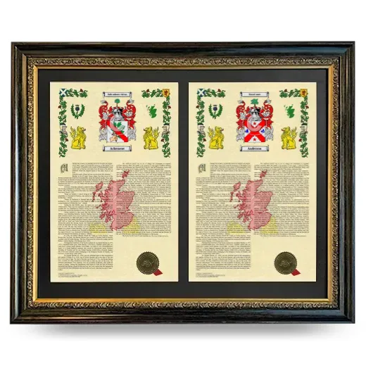 Double Armorial History Framed - Heirloom