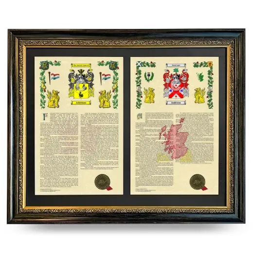 Double Armorial History Framed - Heirloom