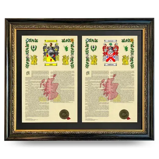 Double Armorial History Framed - Heirloom