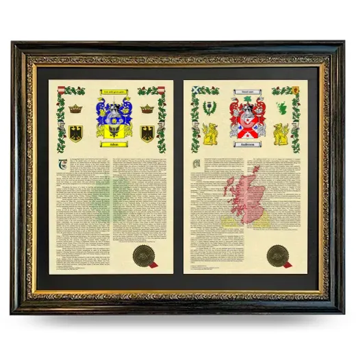 Double Armorial History Framed - Heirloom