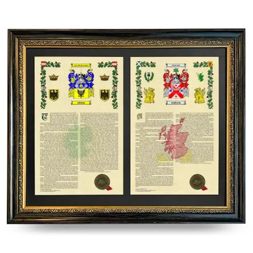 Double Armorial History Framed - Heirloom