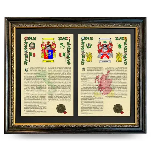 Double Armorial History Framed - Heirloom