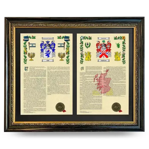 Double Armorial History Framed - Heirloom