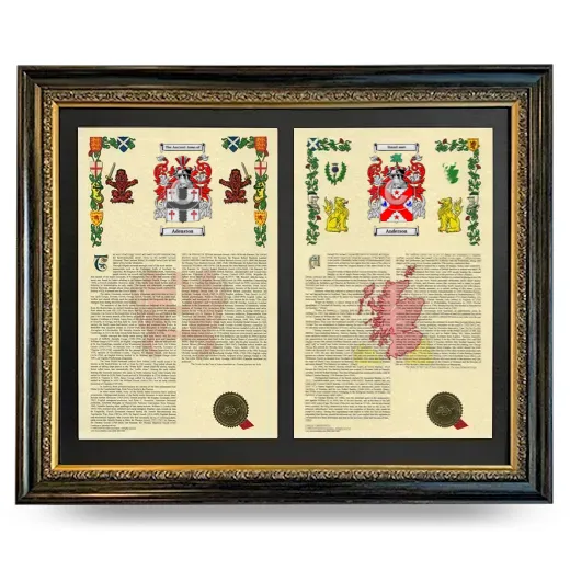 Double Armorial History Framed - Heirloom