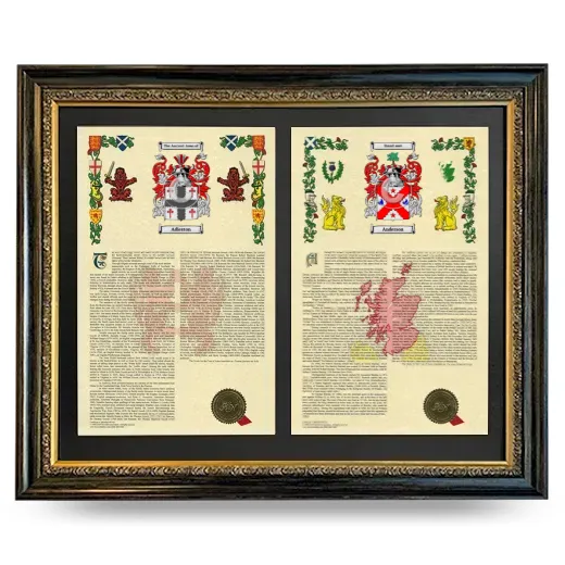 Double Armorial History Framed - Heirloom