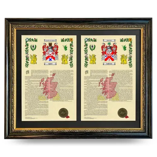 Double Armorial History Framed - Heirloom