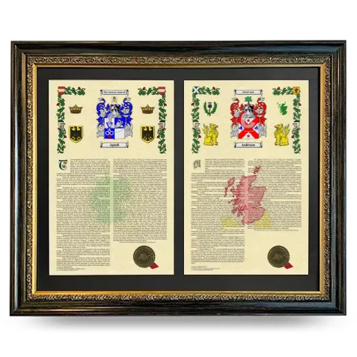 Double Armorial History Framed - Heirloom