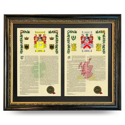 Double Armorial History Framed - Heirloom
