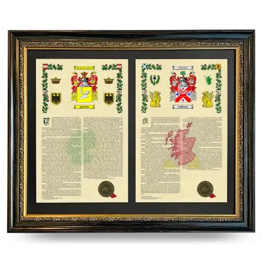 Double Armorial History Framed - Heirloom