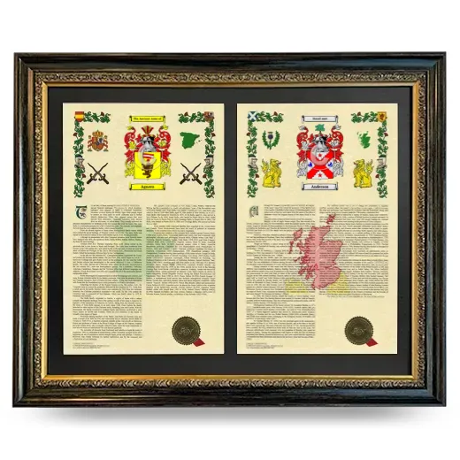 Double Armorial History Framed - Heirloom