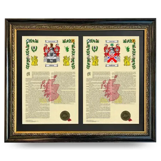 Double Armorial History Framed - Heirloom