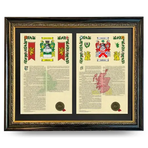 Double Armorial History Framed - Heirloom