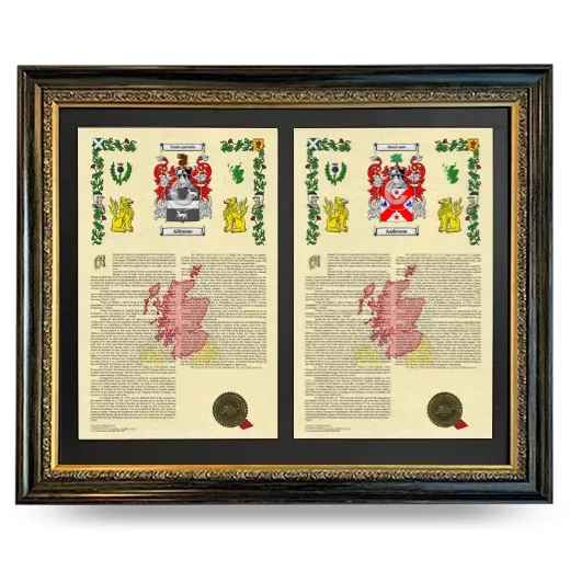Double Armorial History Framed - Heirloom