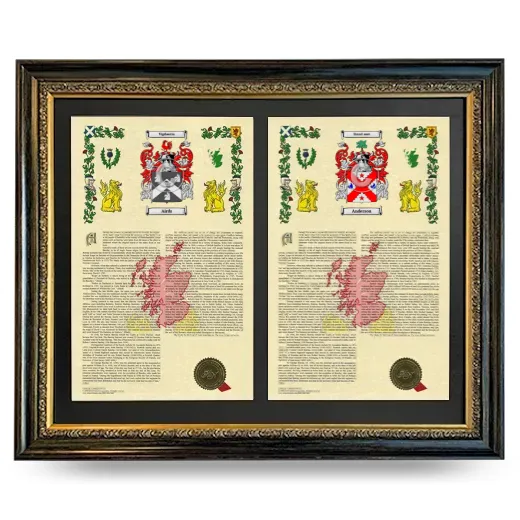 Double Armorial History Framed - Heirloom