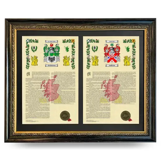 Double Armorial History Framed - Heirloom