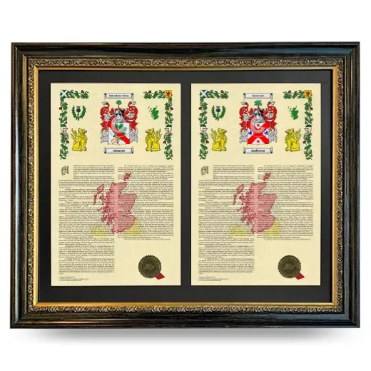 Double Armorial History Framed - Heirloom
