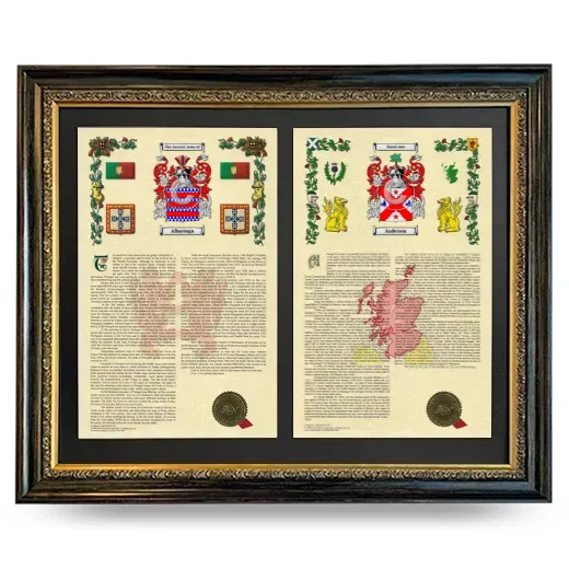 Double Armorial History Framed - Heirloom