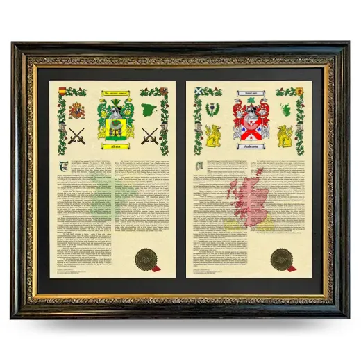 Double Armorial History Framed - Heirloom
