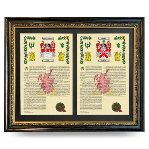 Double Armorial History Framed - Heirloom