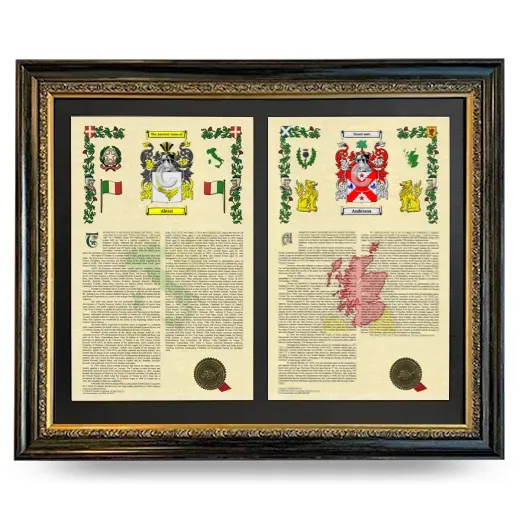 Double Armorial History Framed - Heirloom
