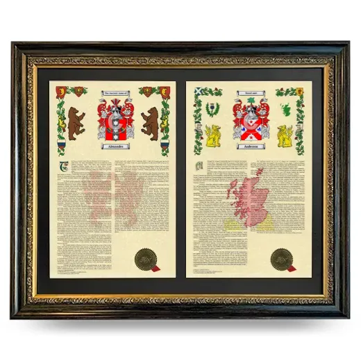 Double Armorial History Framed - Heirloom