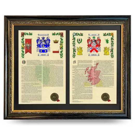 Double Armorial History Framed - Heirloom