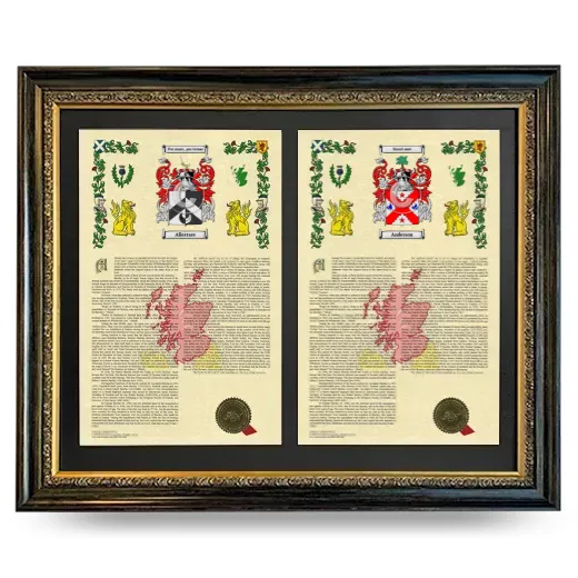 Double Armorial History Framed - Heirloom