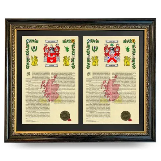 Double Armorial History Framed - Heirloom