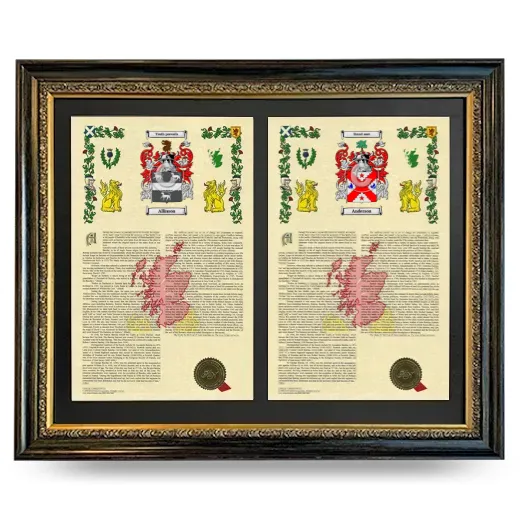 Double Armorial History Framed - Heirloom