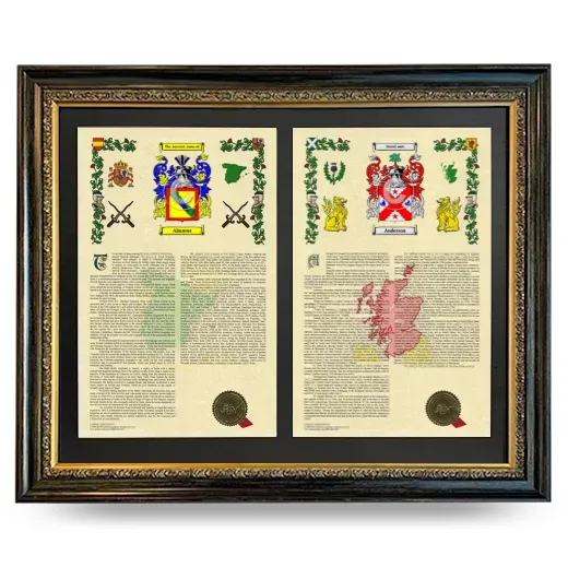 Double Armorial History Framed - Heirloom