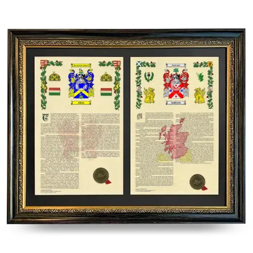 Double Armorial History Framed - Heirloom