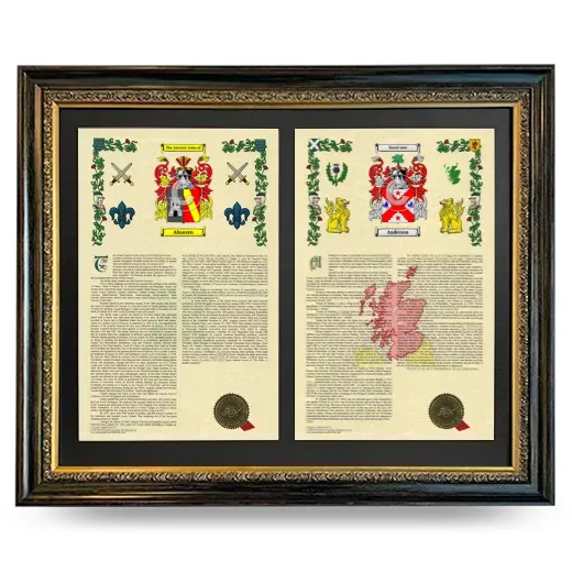 Double Armorial History Framed - Heirloom