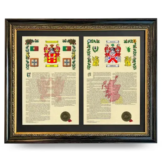Double Armorial History Framed - Heirloom