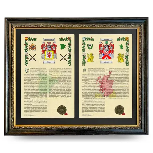 Double Armorial History Framed - Heirloom