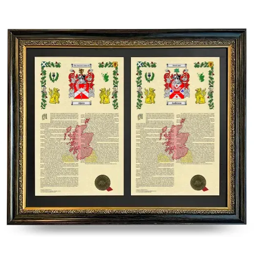Double Armorial History Framed - Heirloom