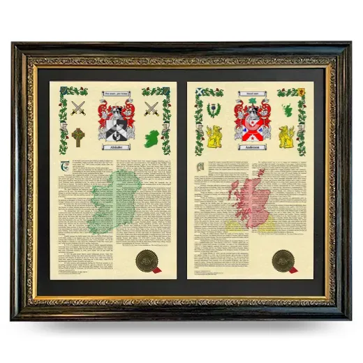 Double Armorial History Framed - Heirloom