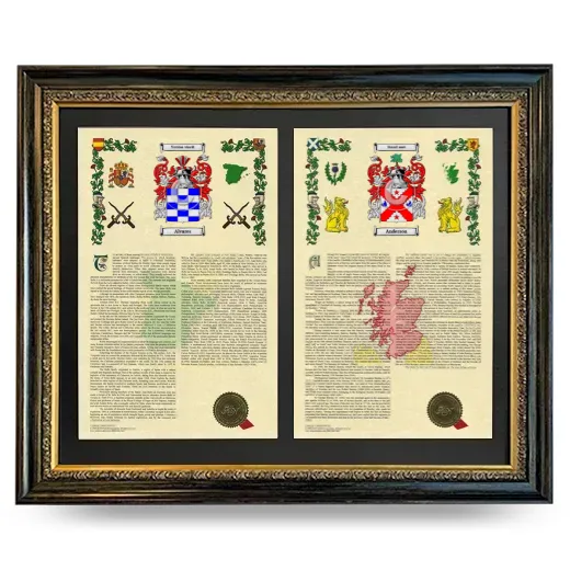 Double Armorial History Framed - Heirloom