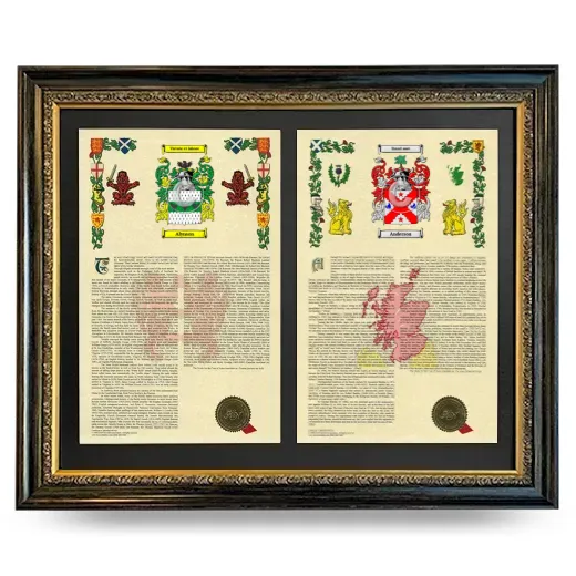 Double Armorial History Framed - Heirloom