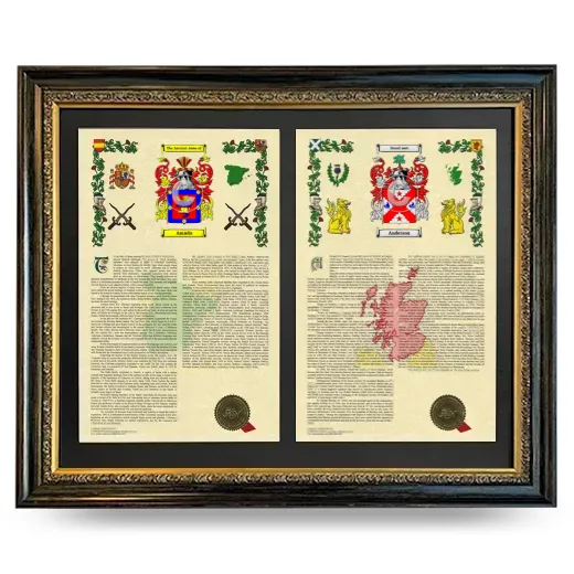 Double Armorial History Framed - Heirloom