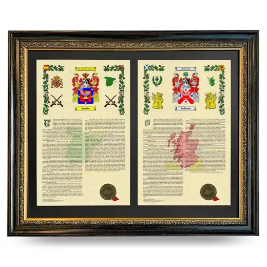 Double Armorial History Framed - Heirloom