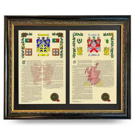 Double Armorial History Framed - Heirloom