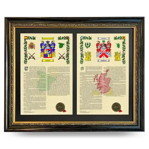 Double Armorial History Framed - Heirloom