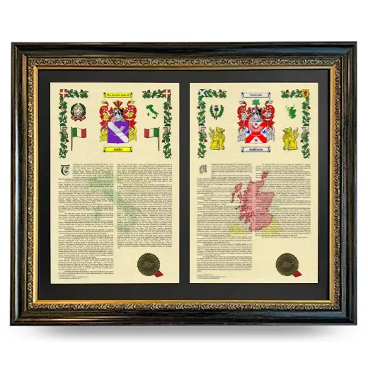 Double Armorial History Framed - Heirloom