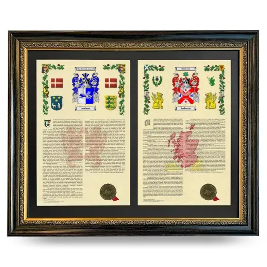 Double Armorial History Framed - Heirloom