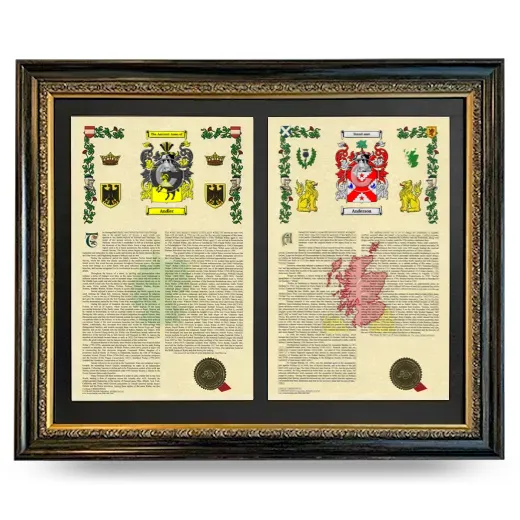 Double Armorial History Framed - Heirloom