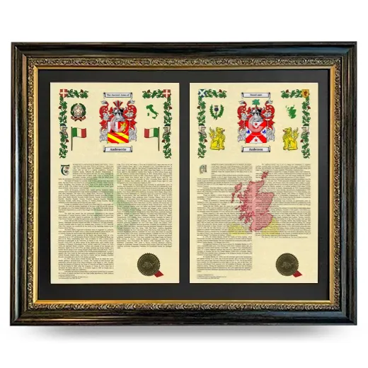 Double Armorial History Framed - Heirloom