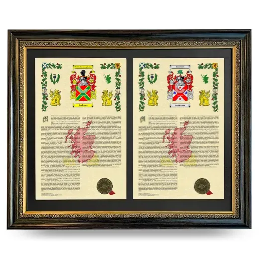 Double Armorial History Framed - Heirloom