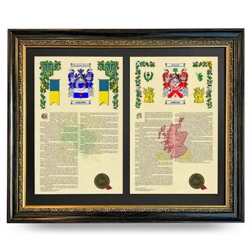 Double Armorial History Framed - Heirloom
