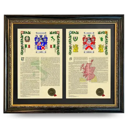 Double Armorial History Framed - Heirloom