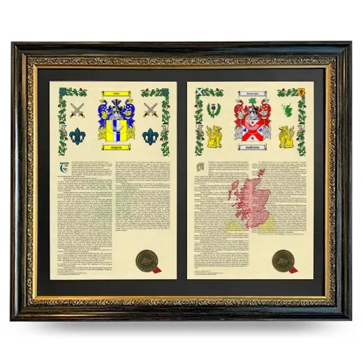Double Armorial History Framed - Heirloom